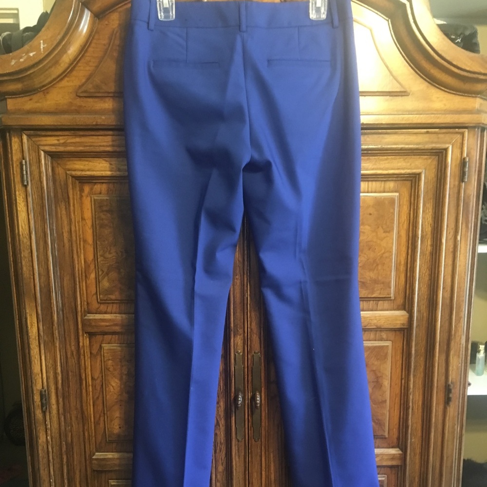 Royal blue straight leg dress pants